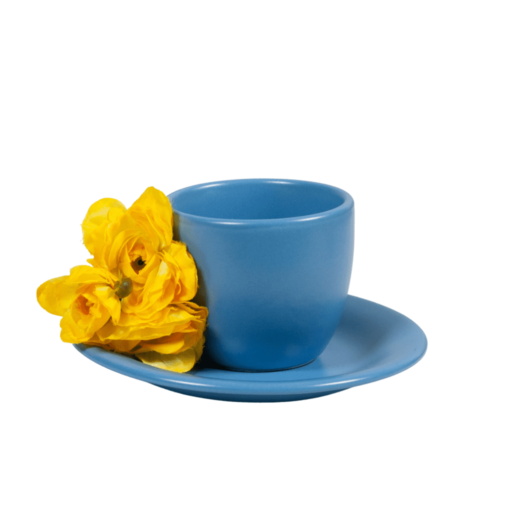 Cup with saucer for espresso, Cesiro, 80 ml, Royal Blue Matte