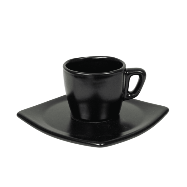 Espresso cup and saucer set, Cesiro, 80 ml, Matte Dark Black
