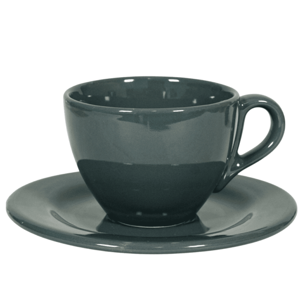 Cup with saucer for coffee, Cesiro, 160 ml, Dark Grey