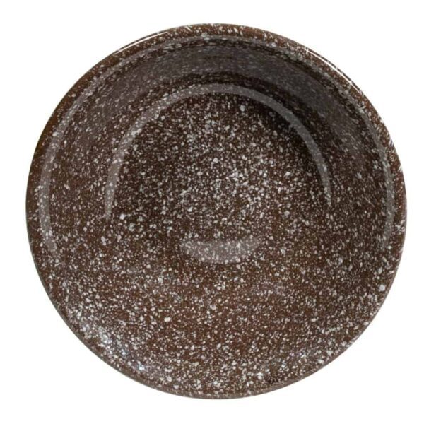 Large salad bowl, Cesiro, 24 cm, Coffee brown with white dots