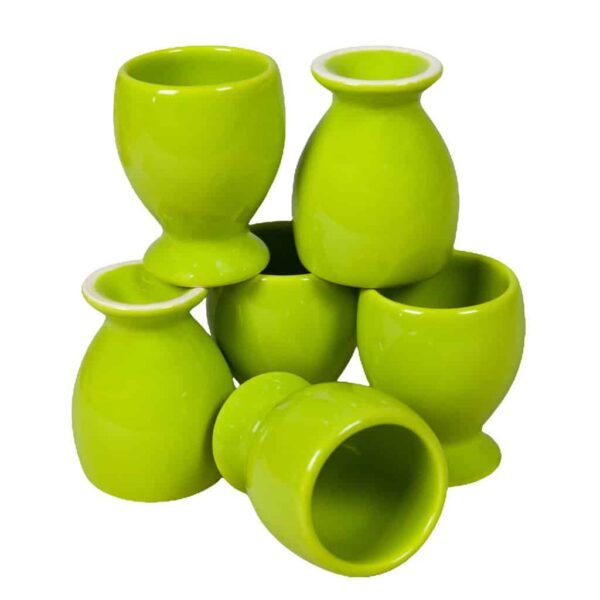 Set of 6 egg holders, Cesiro, 6 cm, Electric Green