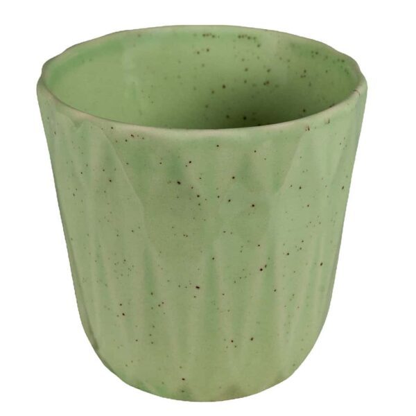 Flower pot, embossed diamond, Cesiro, 12 cm, Pigmented Sage Green