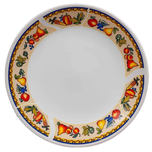 Dessert plate, Cesiro, 19.5 cm, Pure White with fruit and vegetable strip