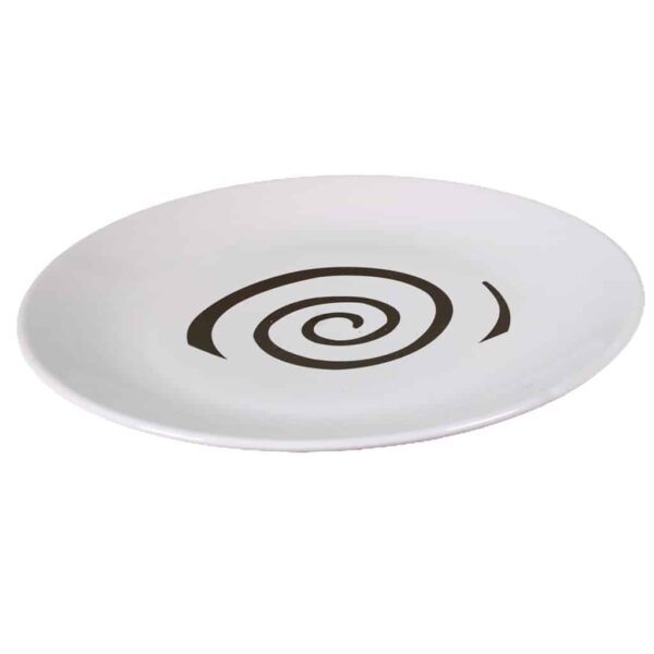 Dinner plate, Cesiro, 26 cm, Cream Ivoire with spiral decoration