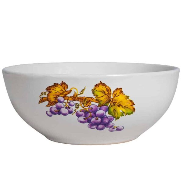 Bowl, Cesiro, 400 ml, White, decorated with grapes