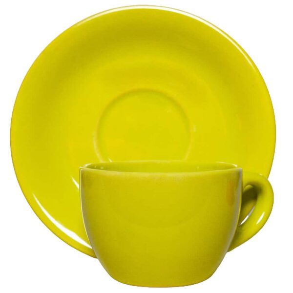 Coffee cup and saucer set, Cesiro, 180 ml, Electric Green