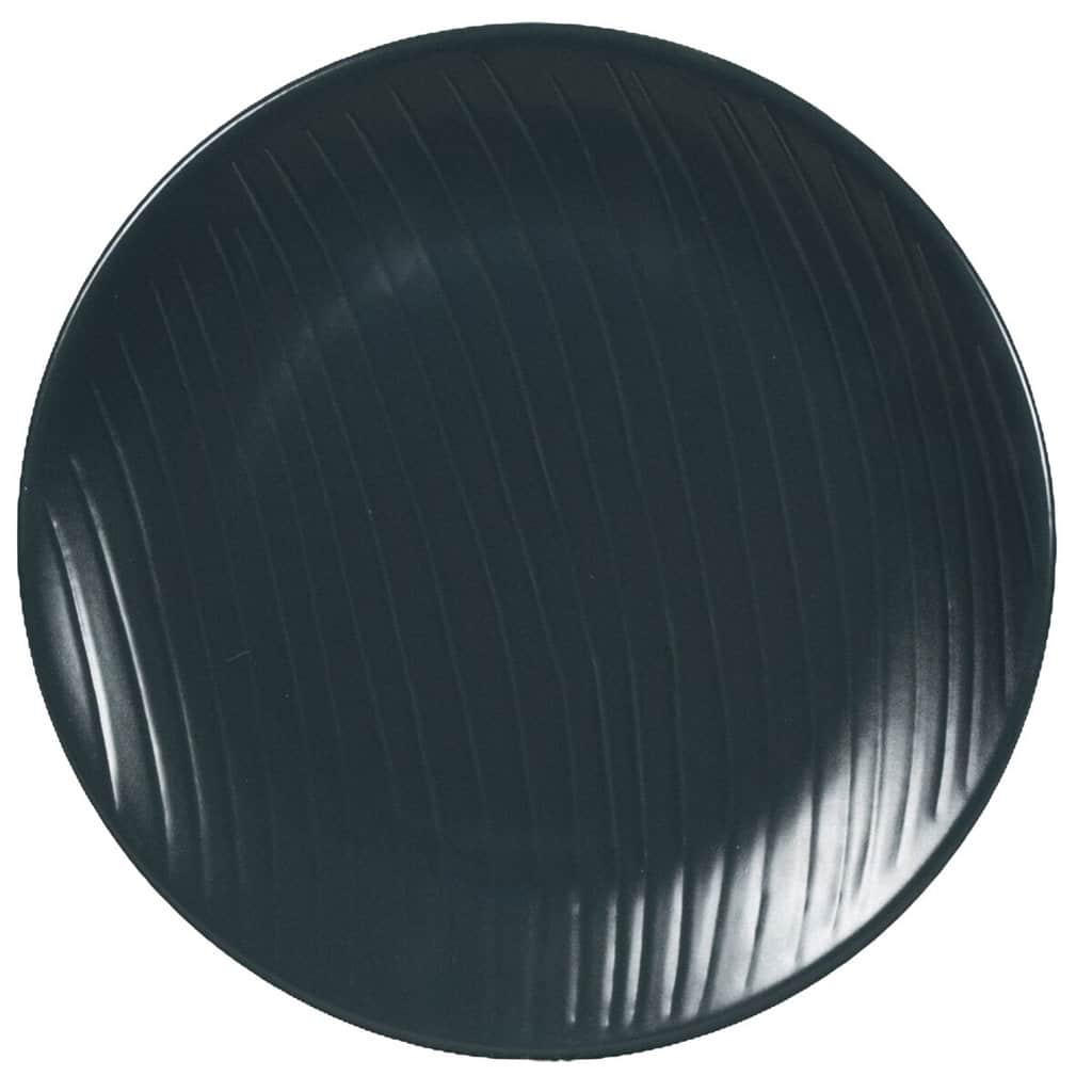 Dinner set for 6 people, Cesiro, Matte Anthracite Gray, Embossed lines