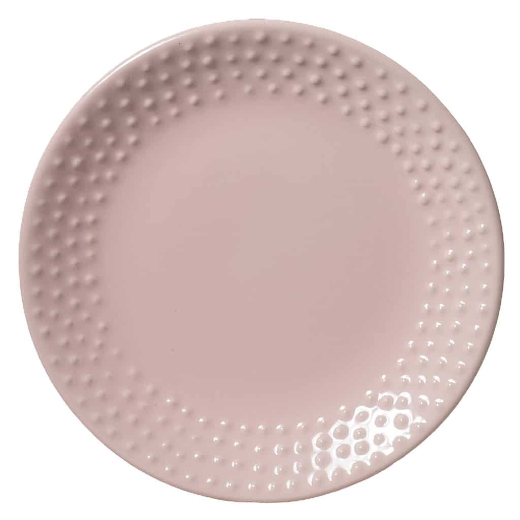 Dinner set for 6 people, Cesiro, Shiny Pink, Embossed Dots