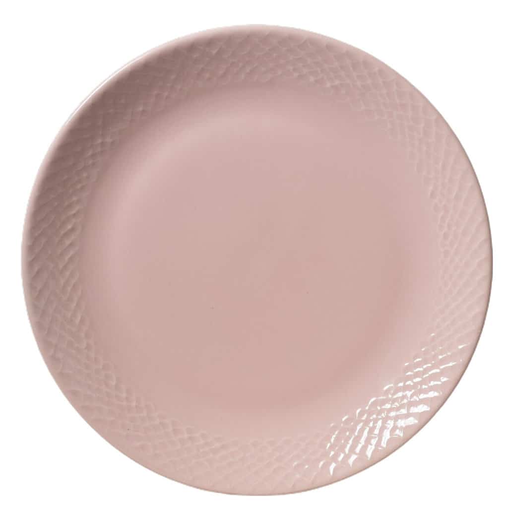 Dinner set for 6 people, Cesiro, Glossy Pink, Embossed Scale