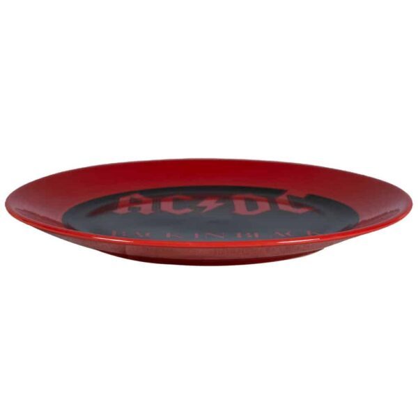 Dinner plate, Cesiro, 26 cm, Deep red with ACDC decoration