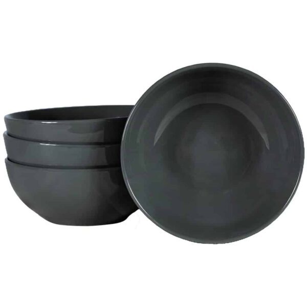 Set of 4 bowls, Cesiro, 400 ml, Iron grey