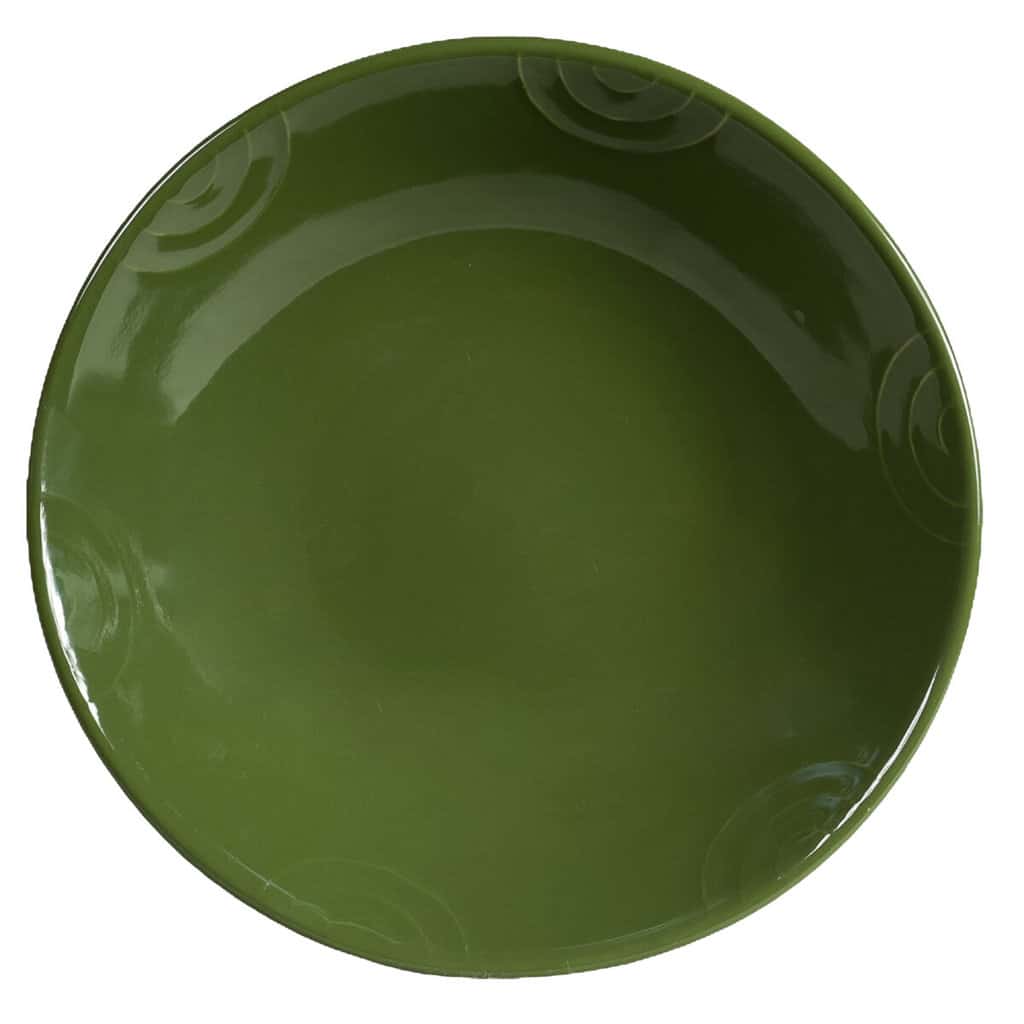 Dinner set for 6 people, Cesiro, Olive Green, Embossed semicircles
