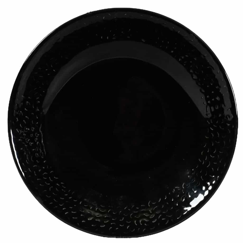 Dinner set for 6 people, Cesiro, Glossy Black, Embossed small dashes