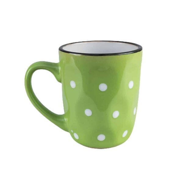 Mug, Cesiro, 200 ml, Green with white dots
