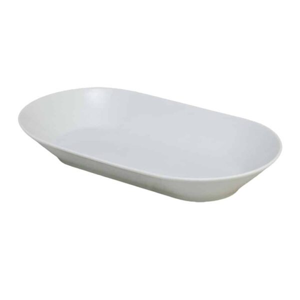 Platter, Cesiro, 24.5 x 14 x 4 cm, Porcelain, White