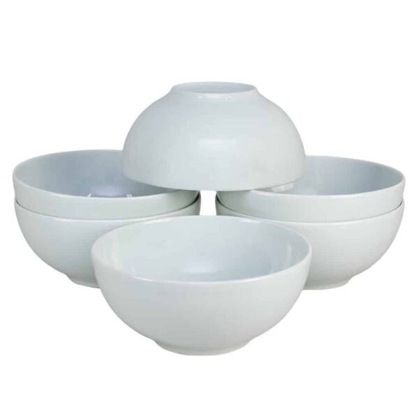 Set of 6 bowls, Cesiro, 600 ml, Porcelain, White