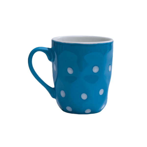 Set of 4 cups, Cesiro, 180 ml, Blue with white dots