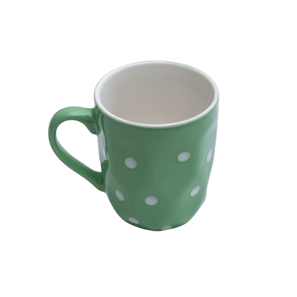 Cup, Cesiro, 180 ml, Green with white dots