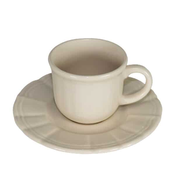 Cup and saucer set, Cesiro, 70 ml, Light cream
